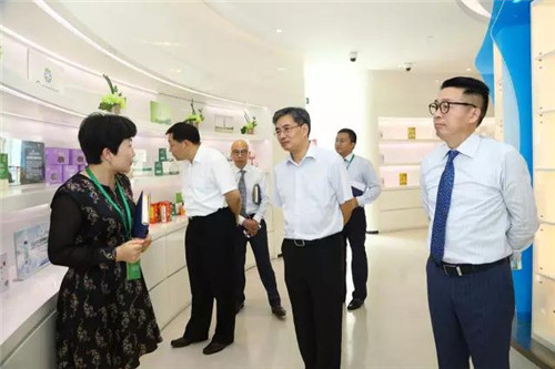 江苏省苏州市委副书记朱民一行莅临绿叶科技集团调研指导