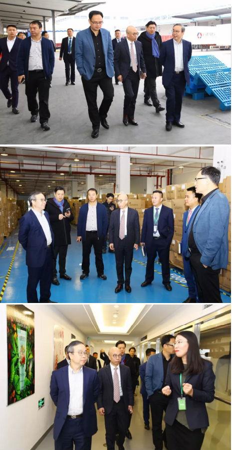 浙江省台州市人民政府副秘书长屈文斌携招商工作组莅临绿叶视察指