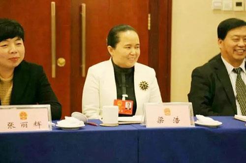 梁浩出席威海第十七届人大第2次会议